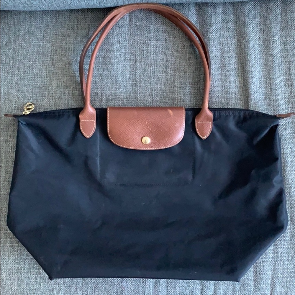 Large Black Longchamp Tote